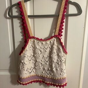Zara knit top with hearts